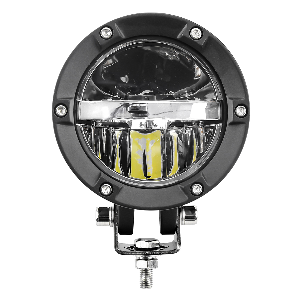 EAGLE SERIES ® Integração de luz amarela/branca em forma de coração Luz auxiliar de 4 polegadas para carro, motocicleta JG-1000Z 