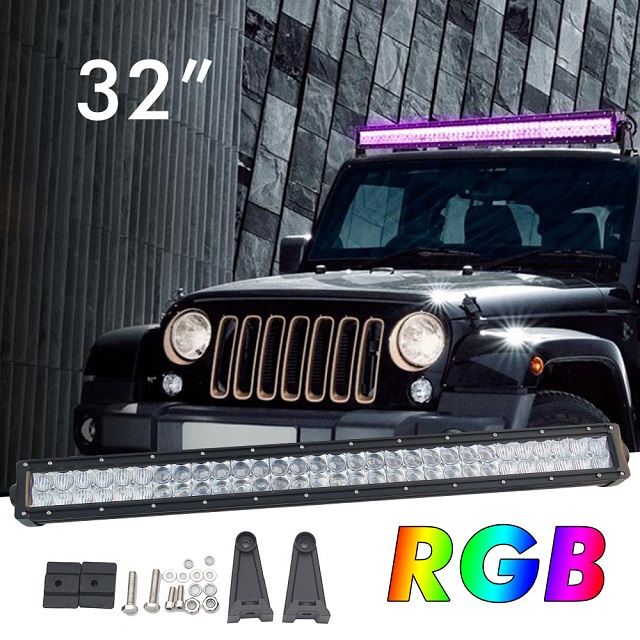 Jeep RGB Dual Linha 22-52inch LED Bar Luz JG-9624R