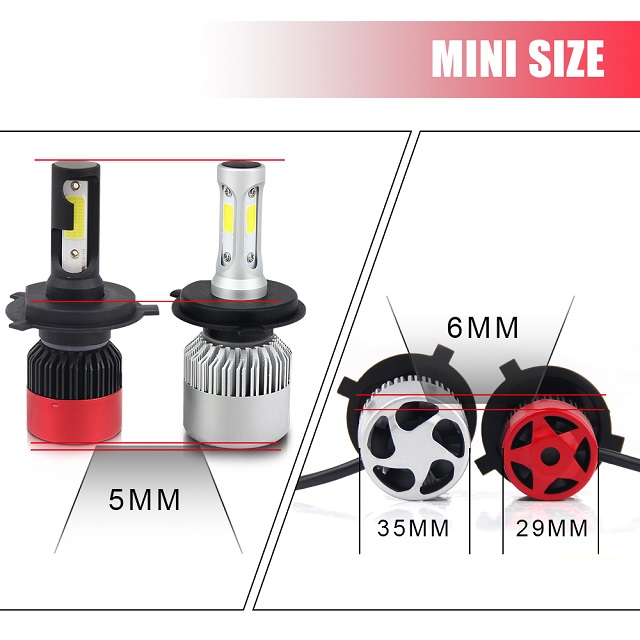 Kit de conversão de farol LED para carro bulbo S2 Mini