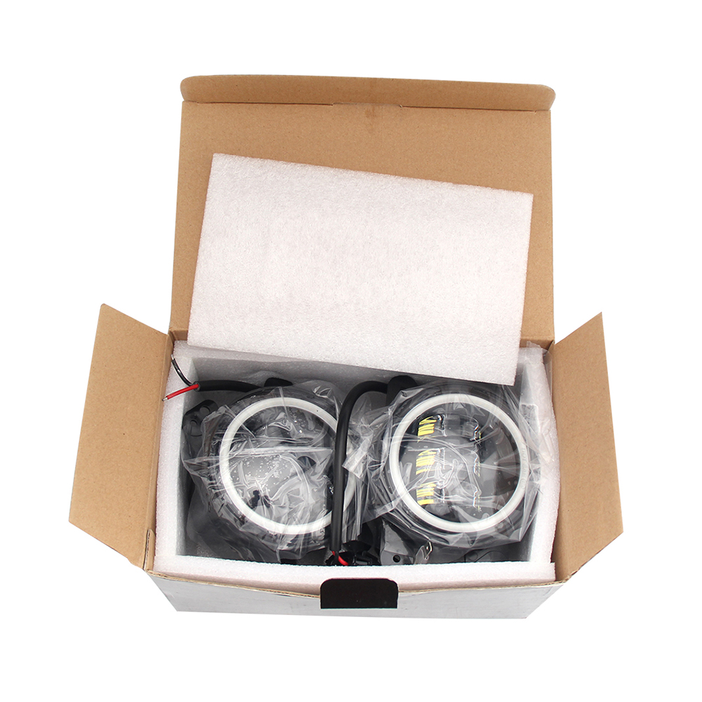 Luzes de nevoeiro LED de 4 polegadas com anel halo para Jeep JG-W001-B