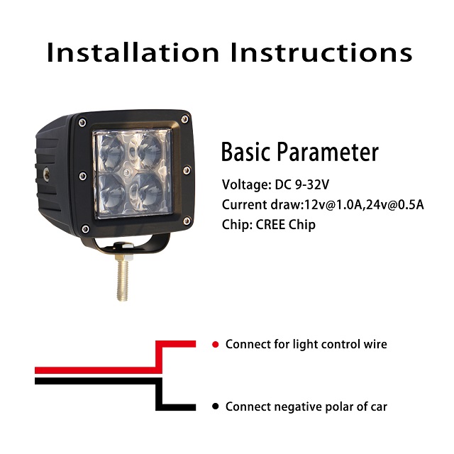 Luz de trabalho conduzida por caminhão utilitário 12W 995D