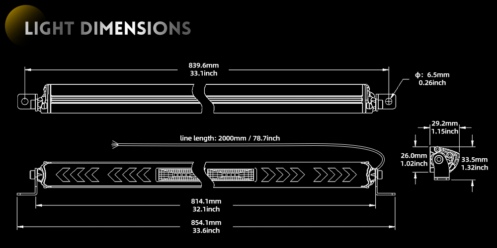 BAR-11 LUZ DE CHASE TRASEIRA UTV