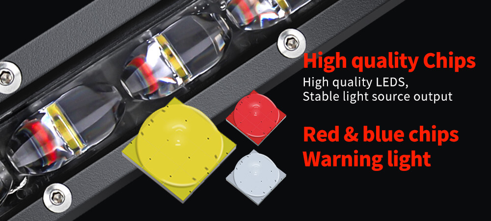 Barra de luz estrobosc&oacute;pica azul vermelha