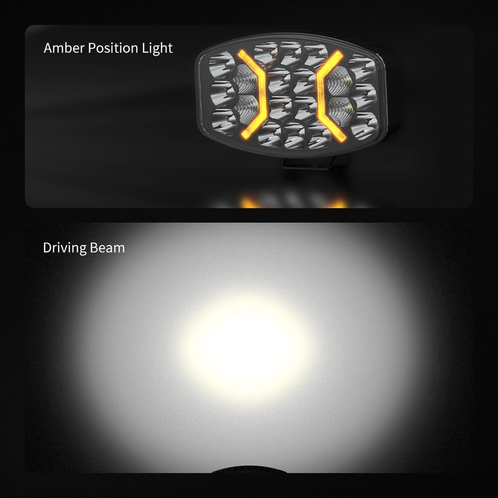 10 polegadas 100W BEAM COMBOL LED LUZ COM AMBER DRL-958-20-20-Z
