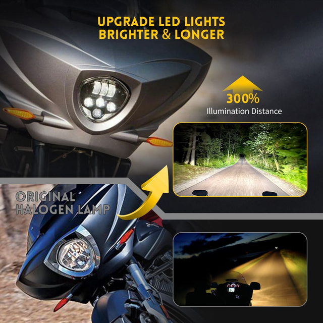 7 "MOTOCYCLE LED FACTOLE HIGH BAIXA PARA HARLEY 10-12 FLSTSE-HL-1003