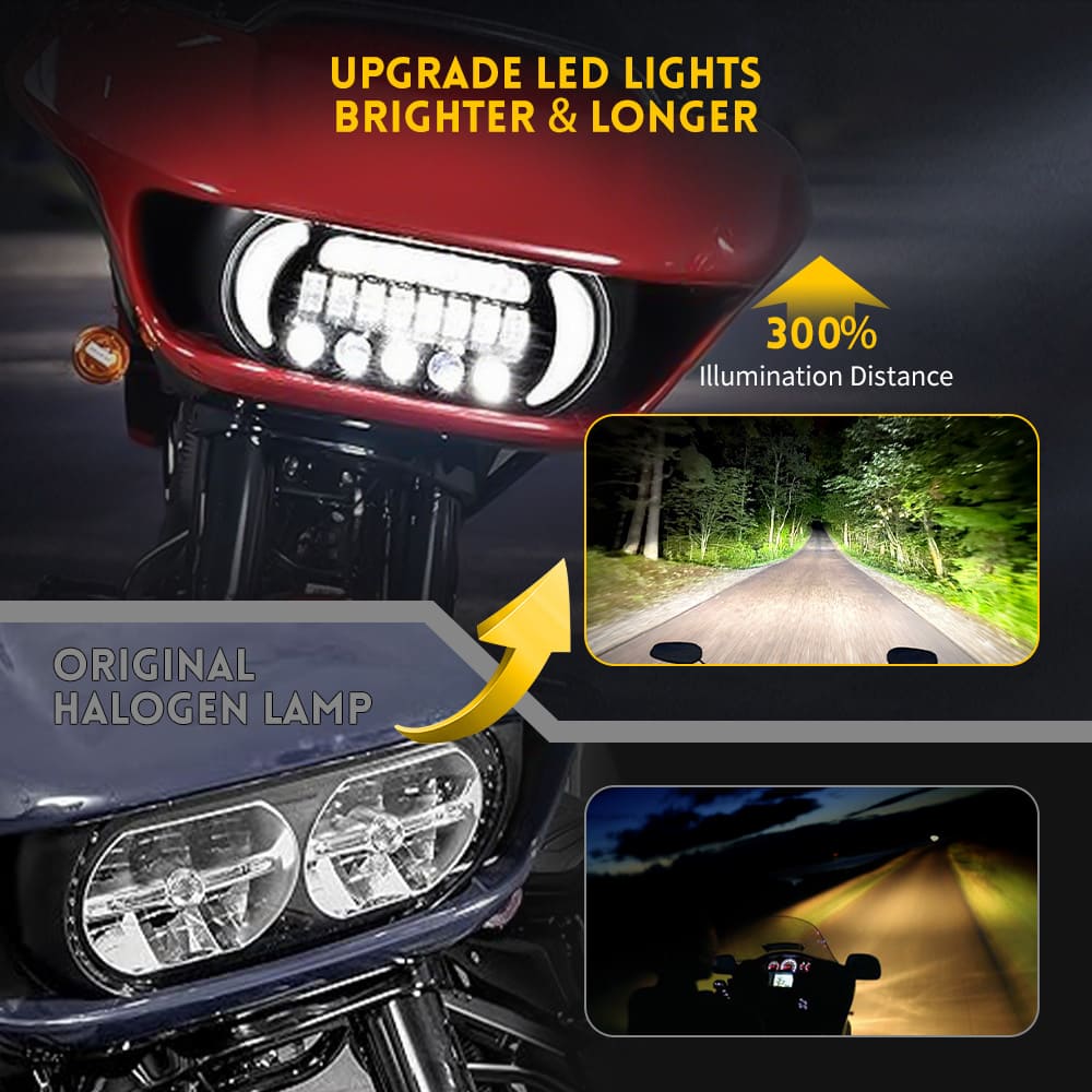 MOTOCYCLY LED FACTOLE ALTO VATO BAIXO PARA O GLIDE DE ESTRADA FLTRX 2015-2022-WSL-1001