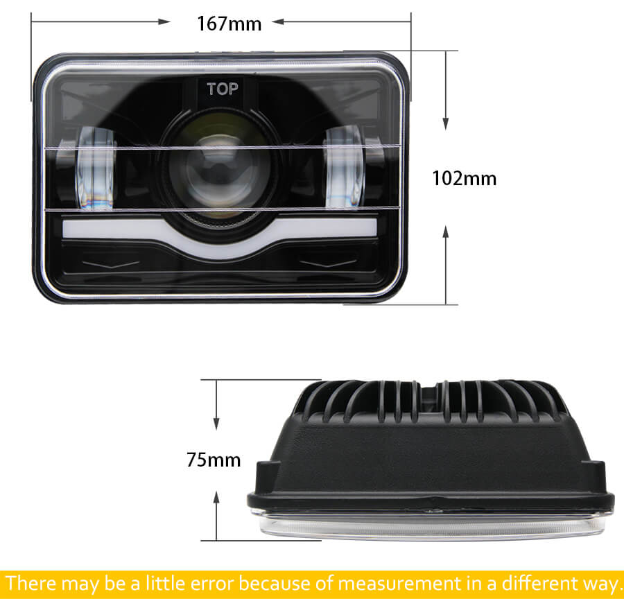 4x6 Squates LED FARECTERS STAPIENTE JG-T001N TAMANHO