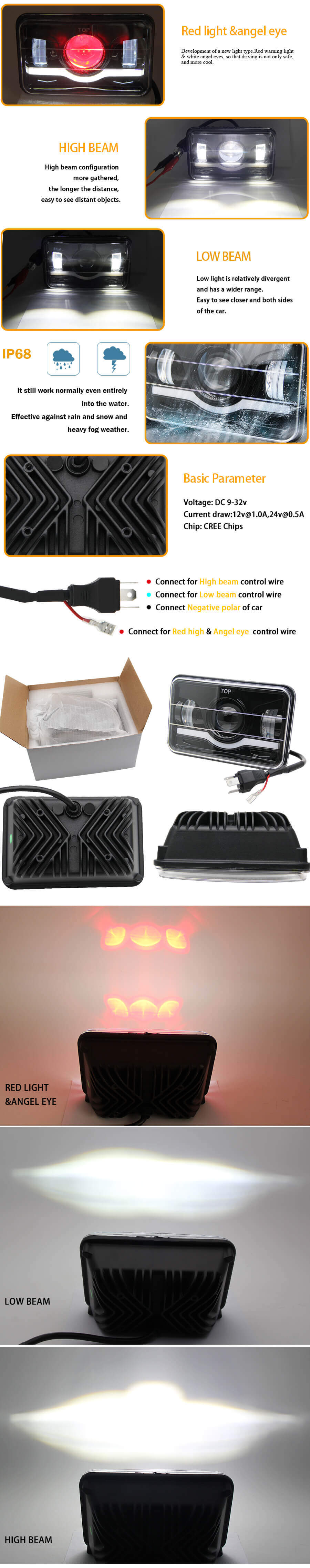 4x6 Squates LED FELIORES DO FORNECIMENTO JG-T001N VANTAGENS