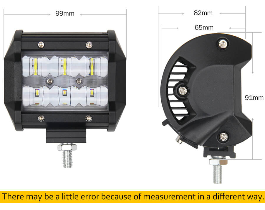 Barra de luz dupla de 4 polegadas LED Barra JG-9621T tamanho (1)