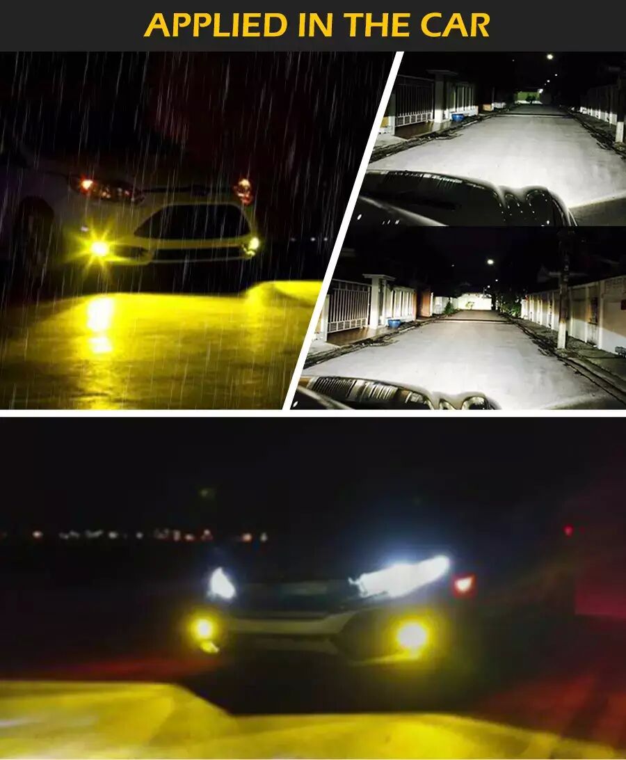 8000 lm triplo cores led farol l&acirc;mpada fornecedor JG-L7 aplica&ccedil;&atilde;o