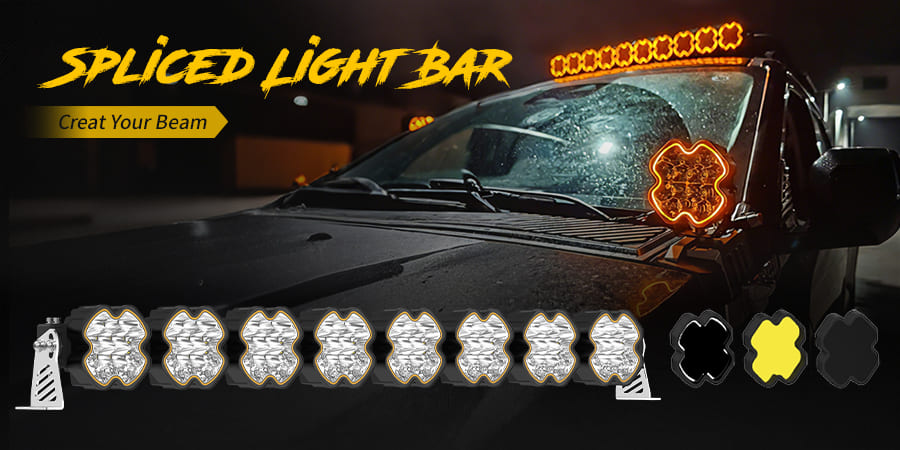 barra de luz emendada-personalizar-design-de-feixe-ilumina&ccedil;&atilde;o-de-caminh&atilde;o