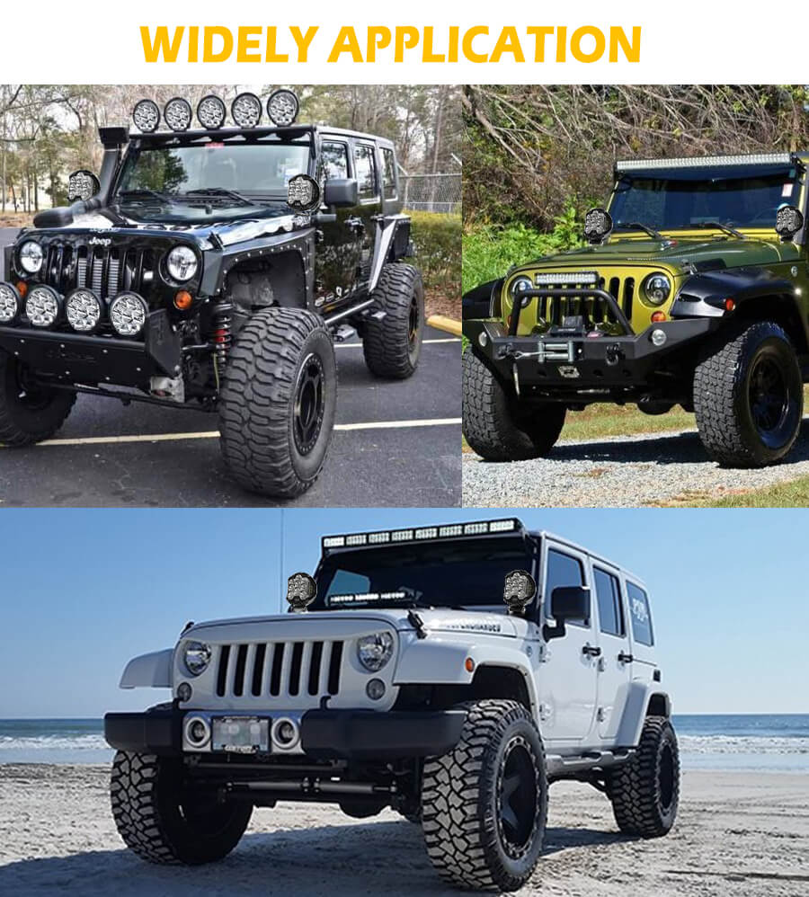 Off Driving Driving Light Combo Beam JG-909 Aplica&ccedil;&atilde;o