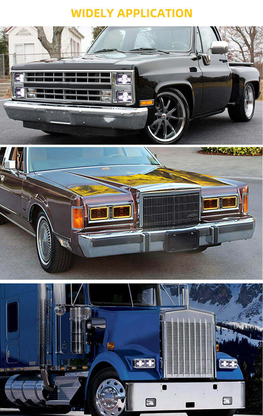 4x6 projetor halo executando o farol do caminh&atilde;o JG-T001ZQ