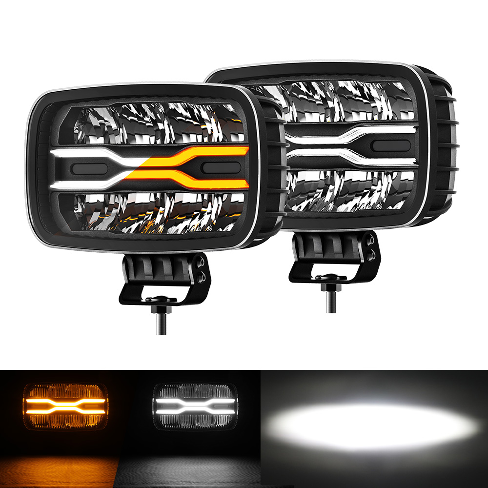 10 polegadas Anti-brilho Luz de acionamento com posição dinâmica branca e âmbar Light-D959-8