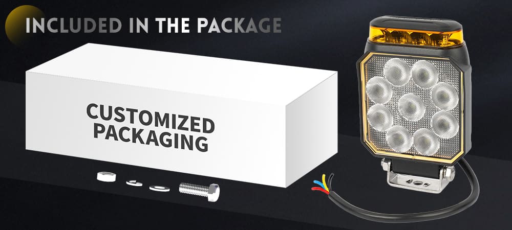 luzes de trabalho do trailer