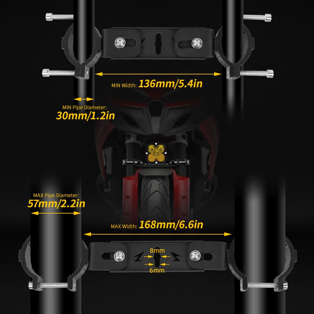 Universal Motorcycle Auxiliar Light Suport-Z002