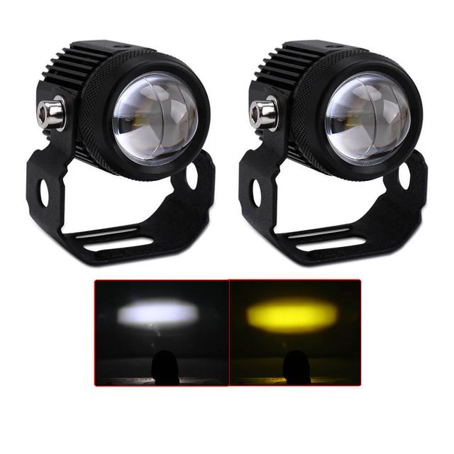 Cores duplas externas LENS BIG LED AUXILIAR LUZ para motocicleta JG-993