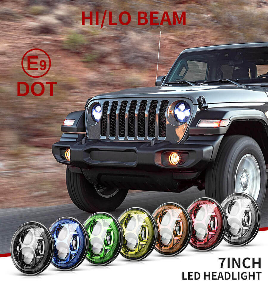 Detalhes do farol de 7 polegadas do DOT EMARK Spider 7 polegadas JG-J003DE