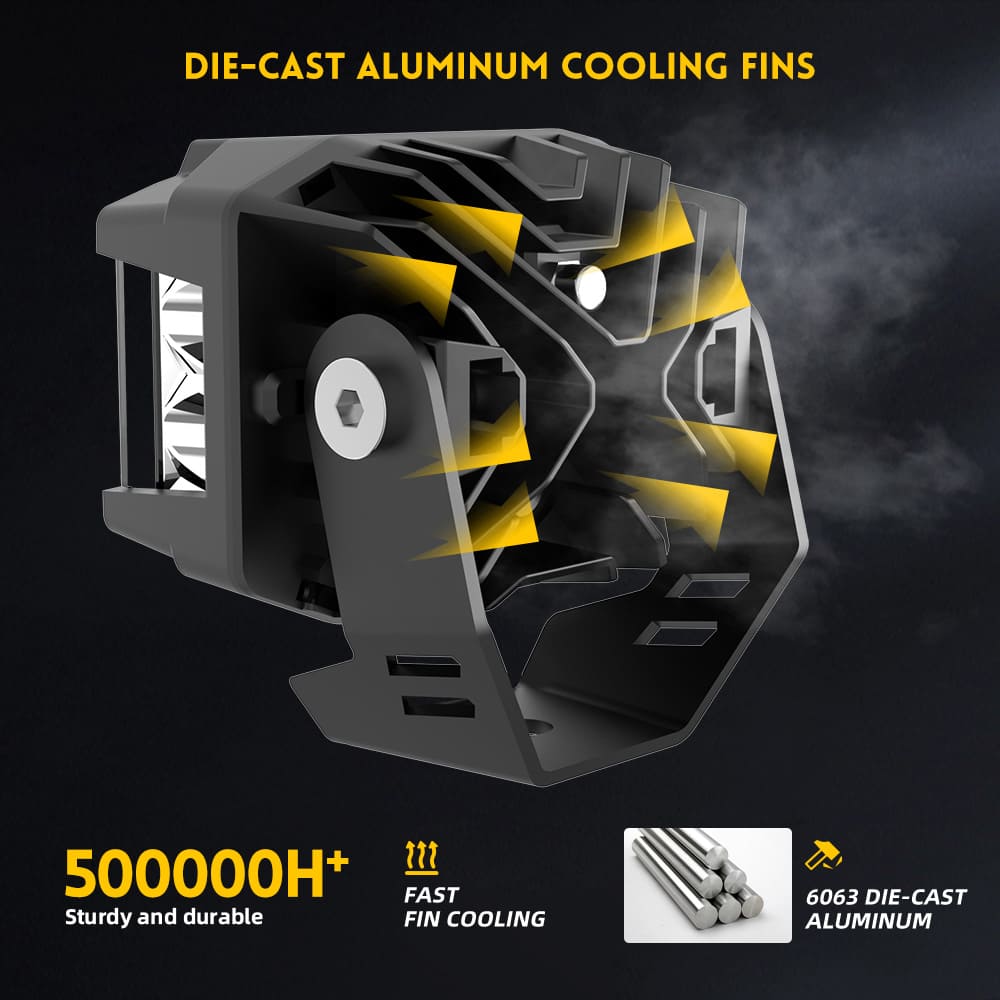  Pods de luz LED de 3 polegadas com atirador lateral para caminhões-F996DZ-3