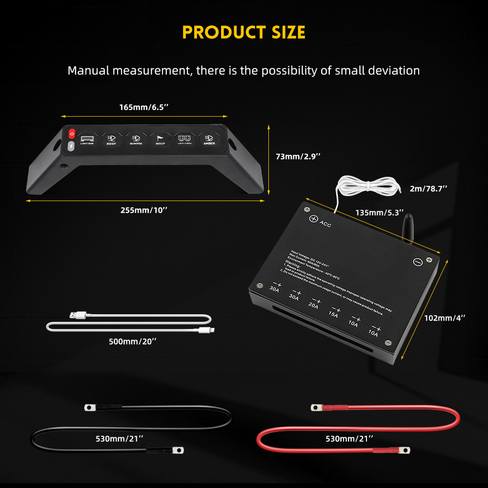 6 Painel de interruptor de gangue com ACC para Jeep Wrangler JL