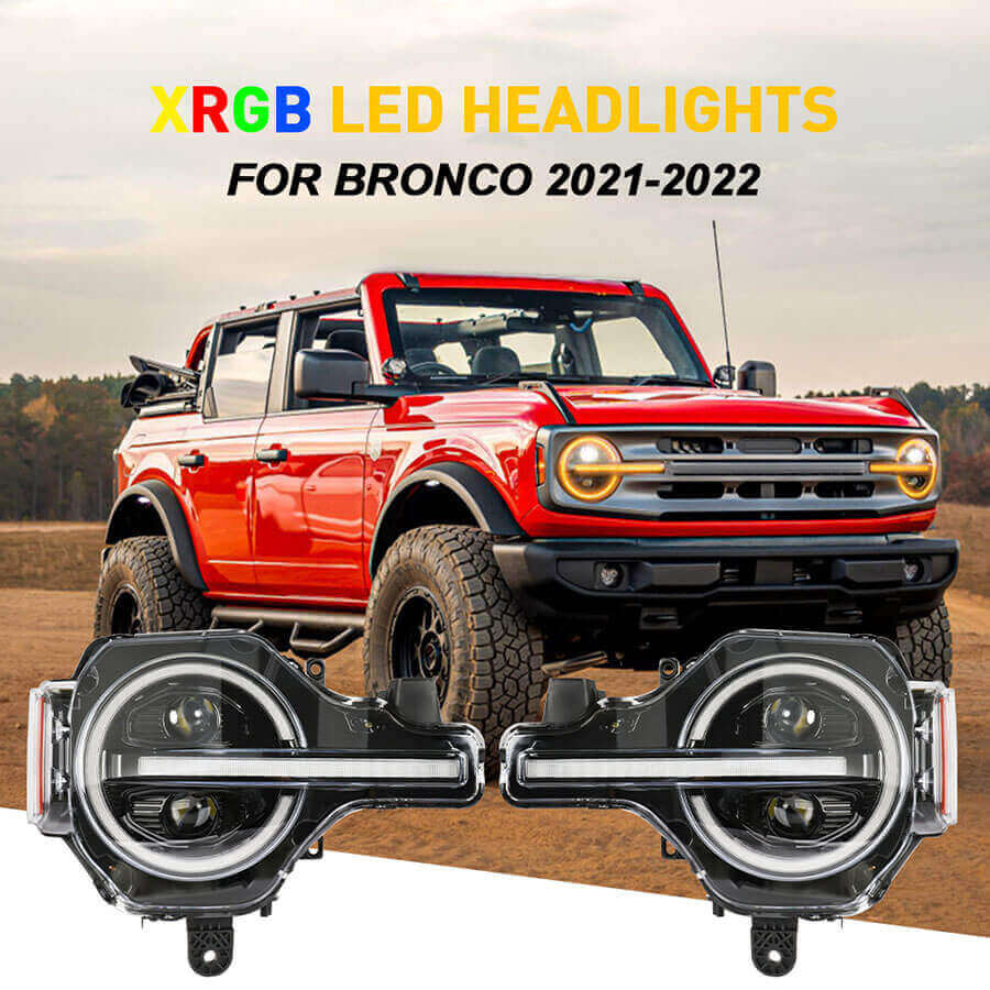 2022 Bronco RGB LED Detalhes da f&aacute;brica do projetor LED