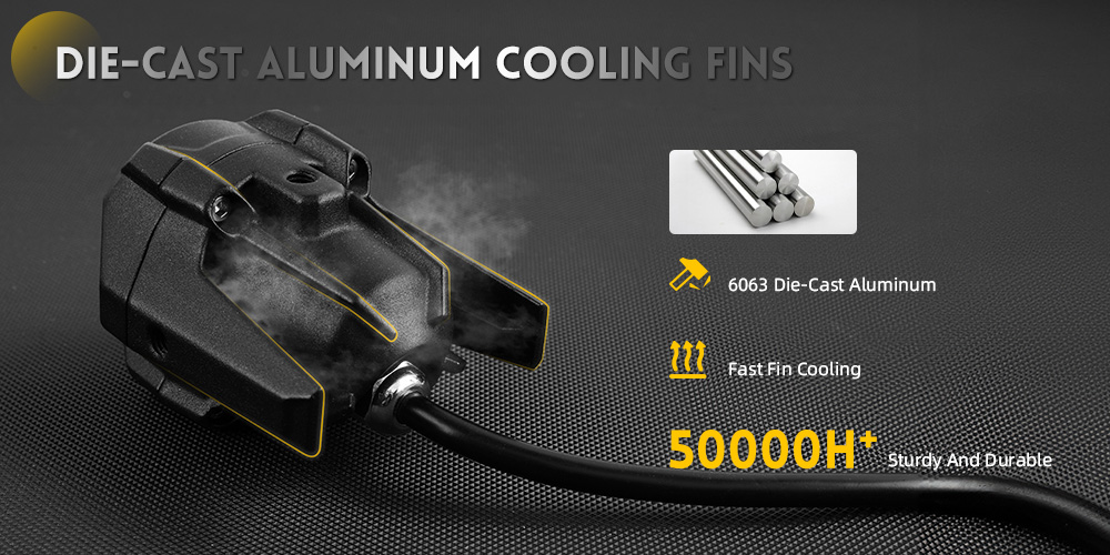 3 polegadas de luzes da estrada