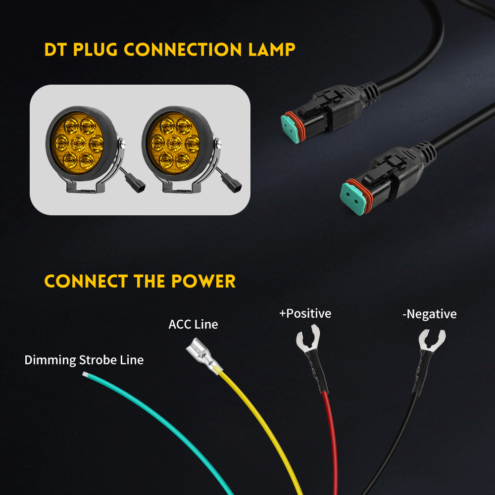 MOTOCYCLY DT PULHO STROBE CURSO ARNESSO PARA OUTRO AUXILIAR 