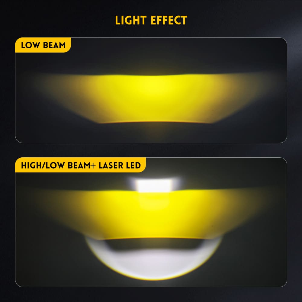 Atualize Super Bright Dual Color Alta Baxagem Baixa Lens de Grill Lights -JG -993Pro