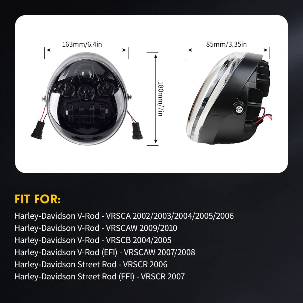 Farol de LED de motocicleta para V-Rod-JG-HL-1002