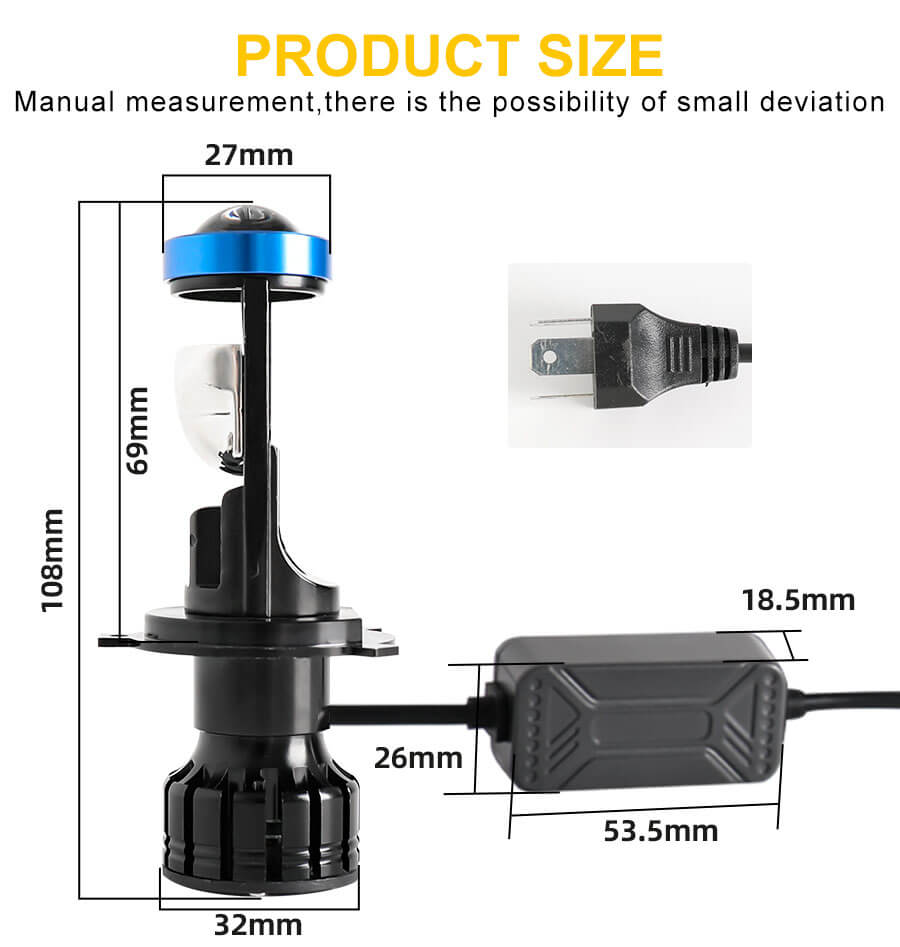 27mm H4 Far&oacute;is do projetor Tamanho JG-Y10