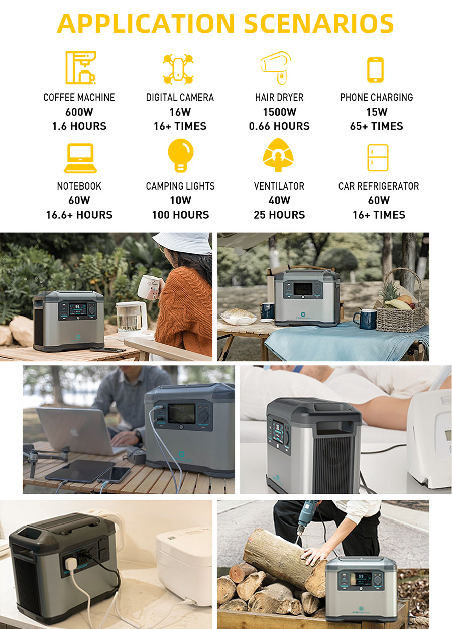 Central el&eacute;trica port&aacute;til de 1008wh para acampar o aplicativo JG-P15