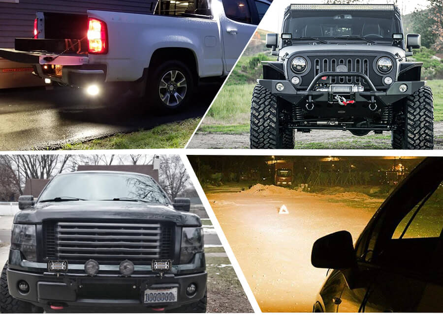 Aplica&ccedil;&atilde;o de luzes duplas de cores duplas de 5 polegadas barra jg-9628bs aplicativo