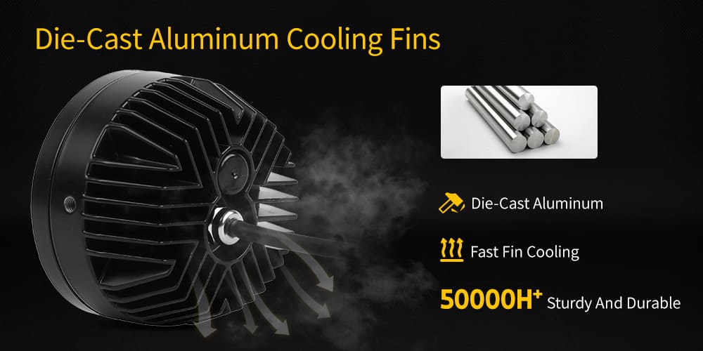 luz LED para motocicleta em alum&iacute;nio fundido