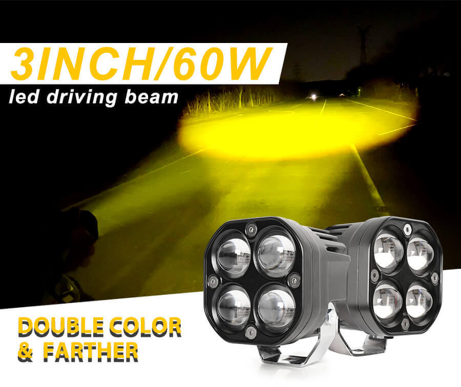 Detalhes de lentes de projetor LED de cores duplas JG-954D Detalhes