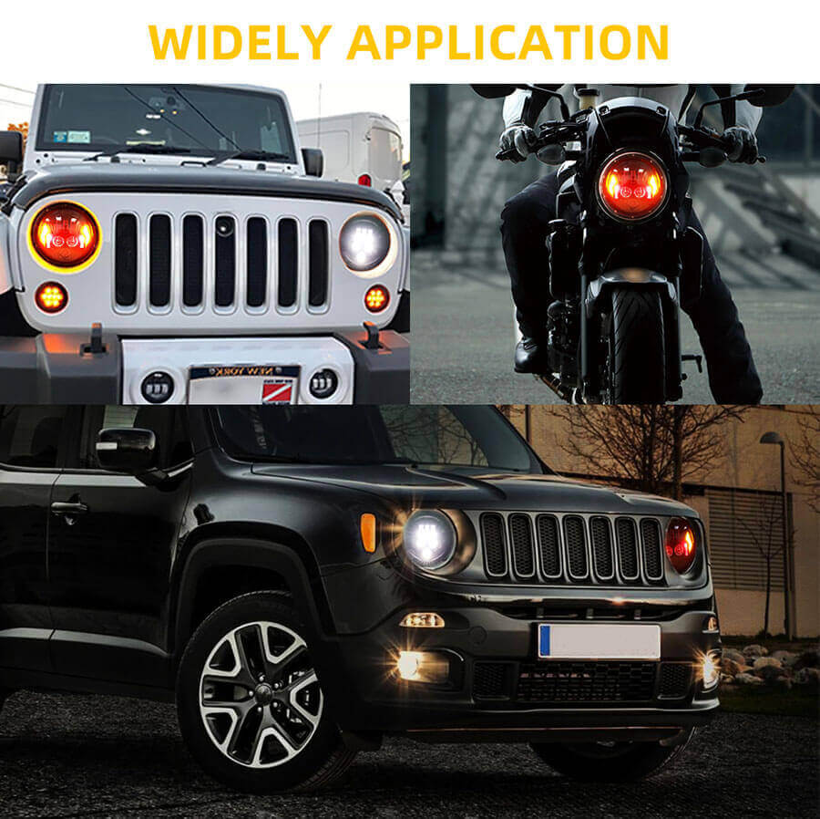 7in Farol de motocicleta com aplica&ccedil;&atilde;o DRL JG-J005V