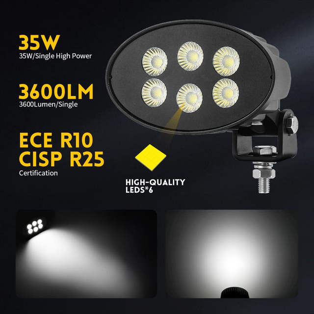 5.6 "Luzes de trabalho LED anti-Glare oval para Tractors-GC-T26