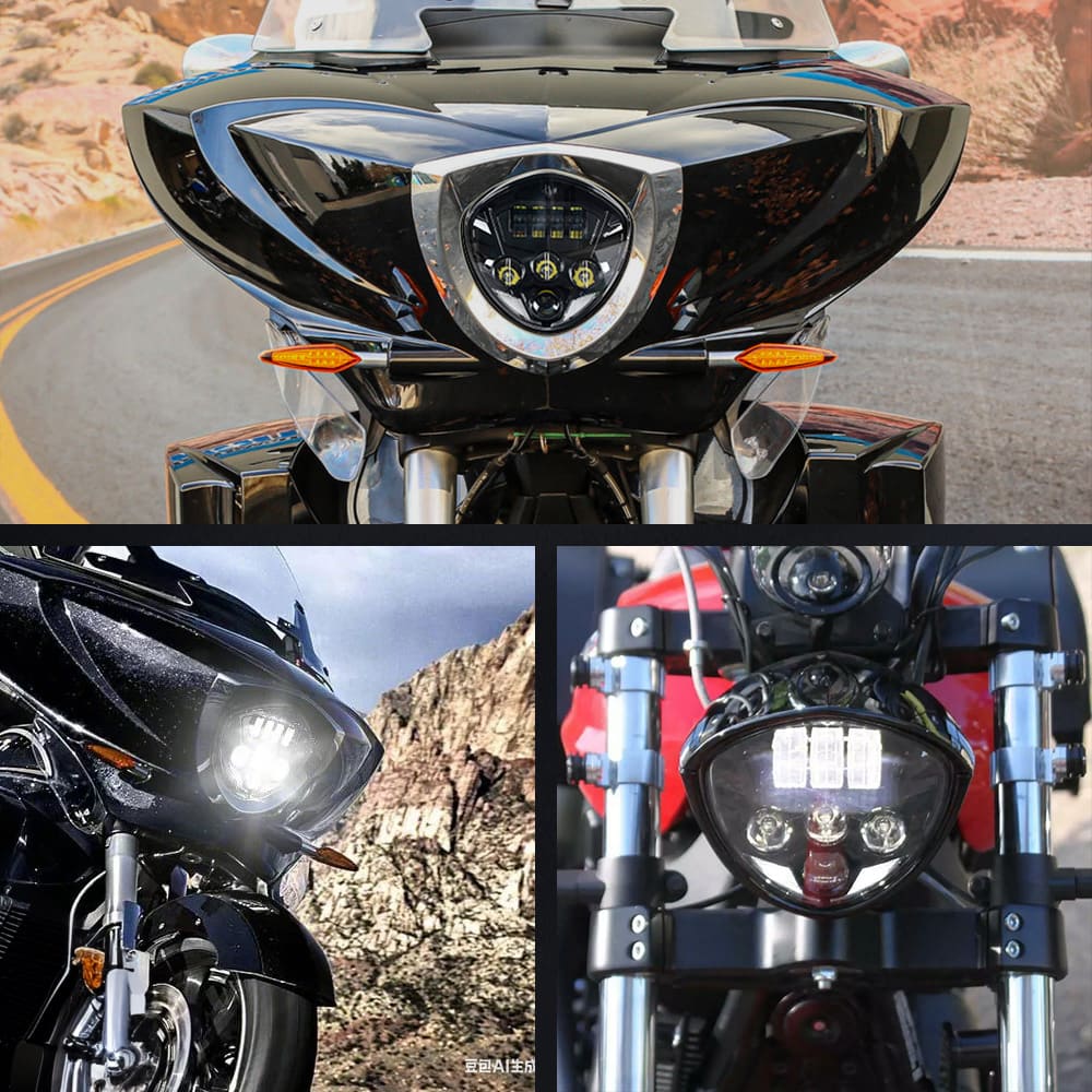 7 "MOTOCYCLE LED FACTOLE HIGH BAIXA PARA HARLEY 10-12 FLSTSE-HL-1003