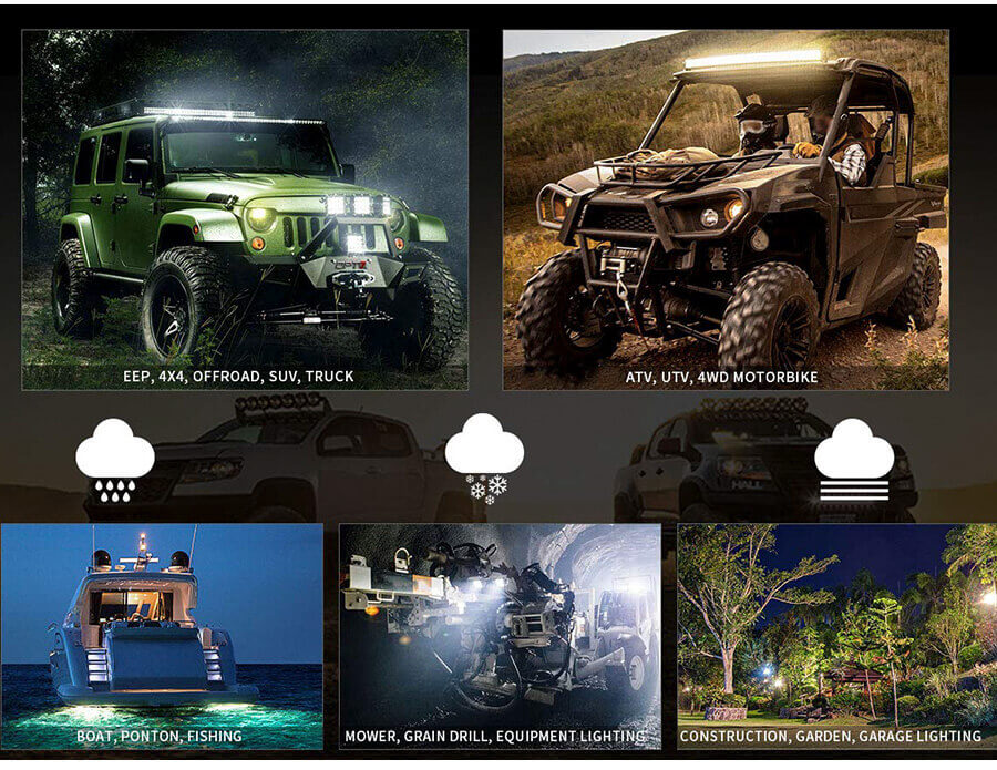 Barra de luz LED laser super brilhante fora da estrada com dist&acirc;ncia de exposi&ccedil;&atilde;o 2000m JG-L9620 APLICA&Ccedil;&Atilde;O_