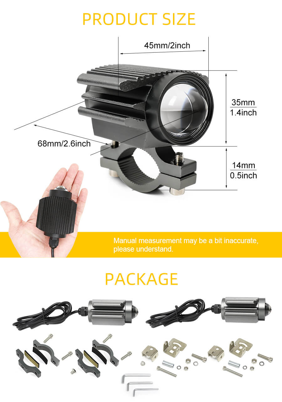Motocicleta Luzes de projetor de atacado Pre&ccedil;o JG-991LT Tamanho