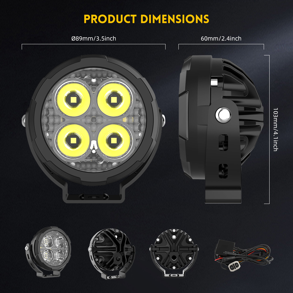 Motocicleta de 3,5 polegadas Luz de acionamento para Advs-D-035