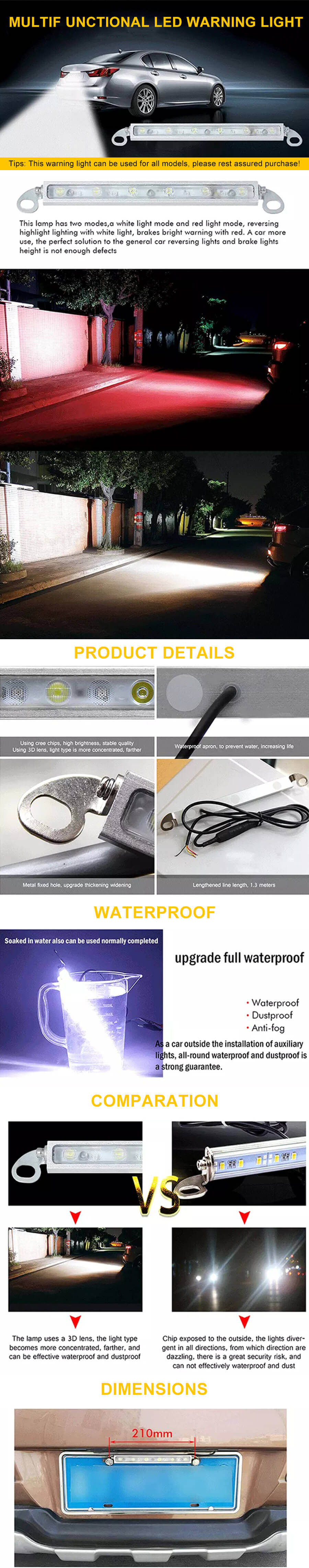 Vantagens da luz LED JG-916 para placa de licen&ccedil;a