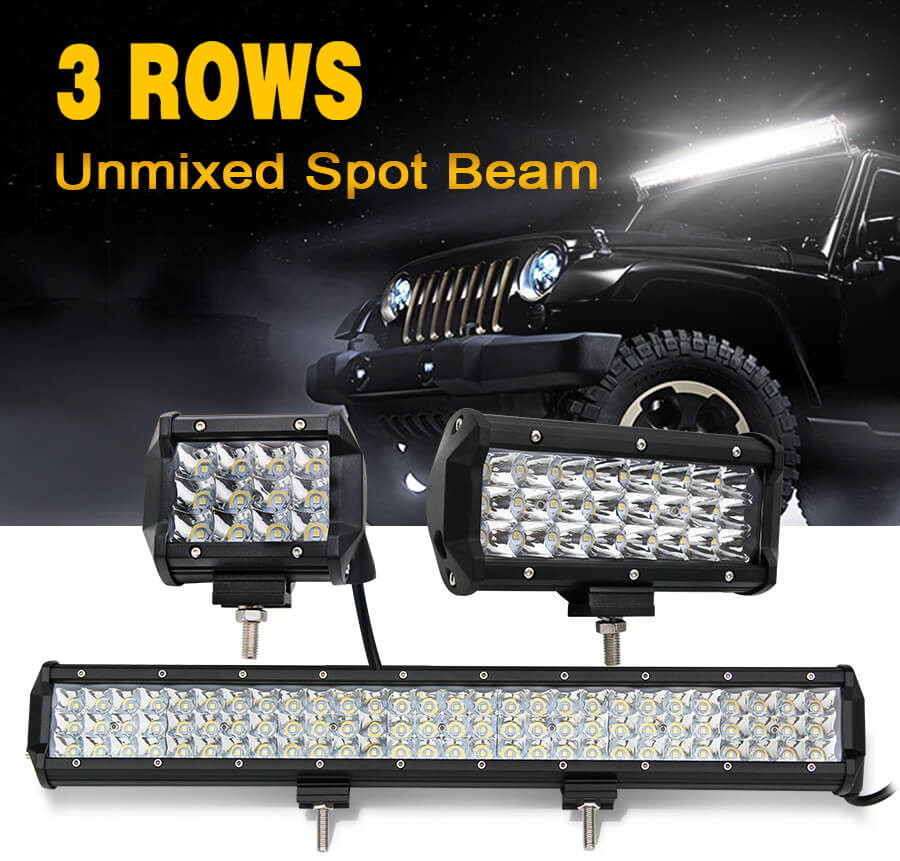 3 LOW OFF ROAD Small LED Light Bar Fabricante JG-9632 Detalhes