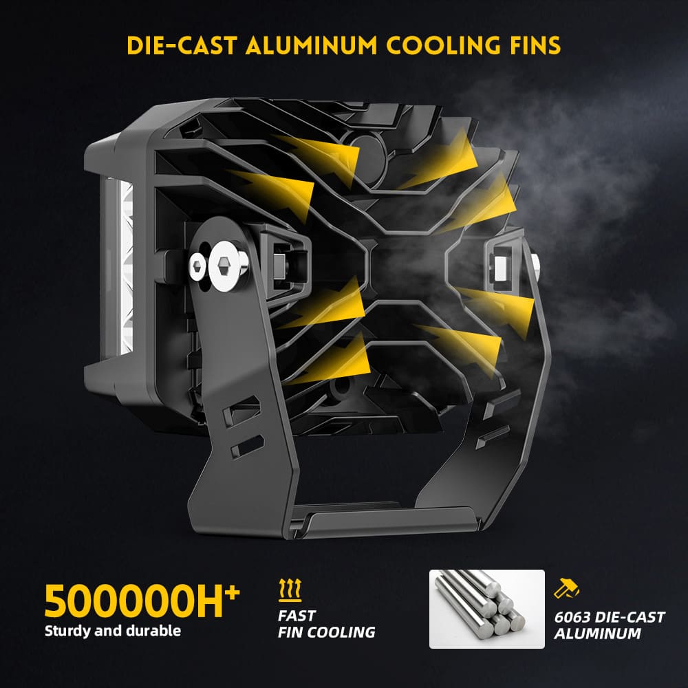 Luzes de condução de atirador lateral de 5 polegadas e 122 W com feixe combinado