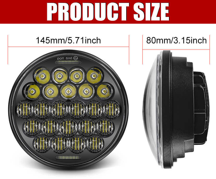 5 34 5,75 polegada motocicleta LED Farol Factory JG-M005
