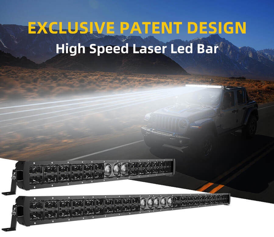 2021 New Laser Light Bar com copo de refletor retangular JG-9625F Detalhes