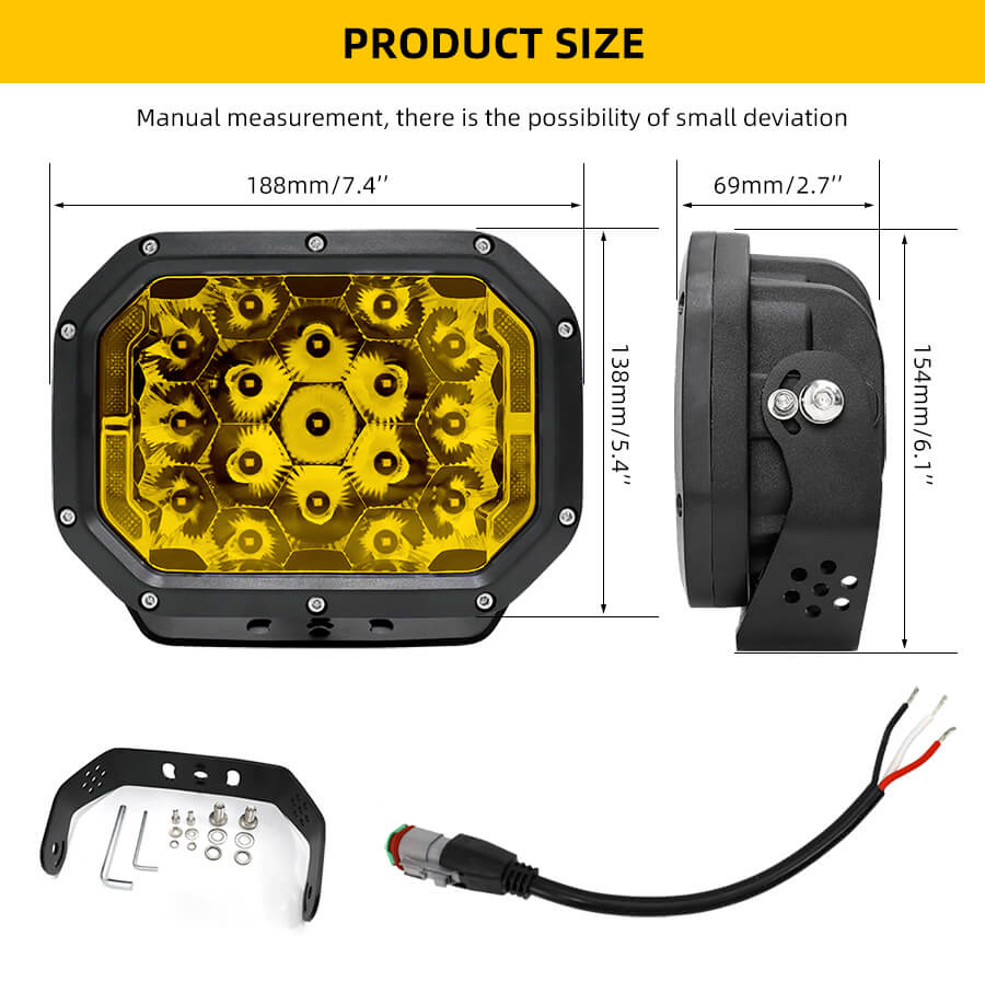 Luzes de condu&ccedil;&atilde;o LED ret&acirc;ngulo 5x7 com tamanho DRL JG-947