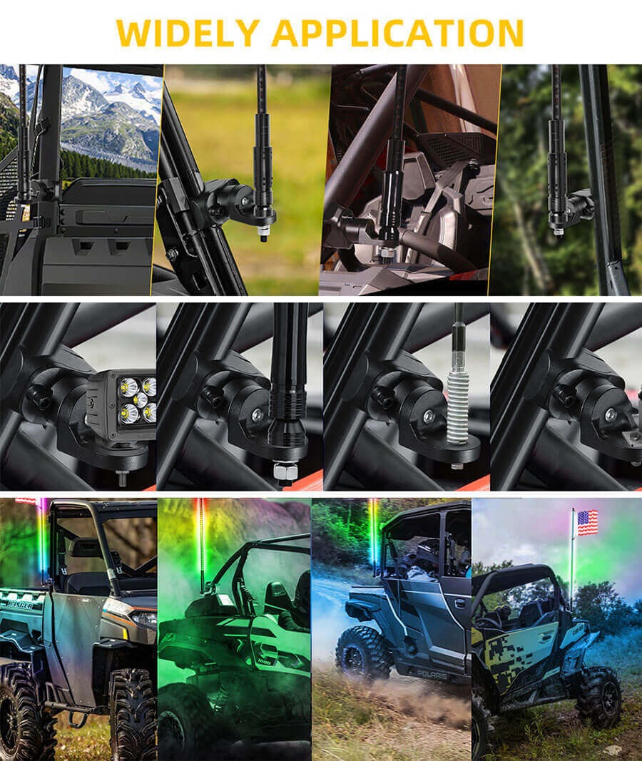 Luz de chicote monta o atacado para o aplicativo UTV ATV Truck YX-WH-B