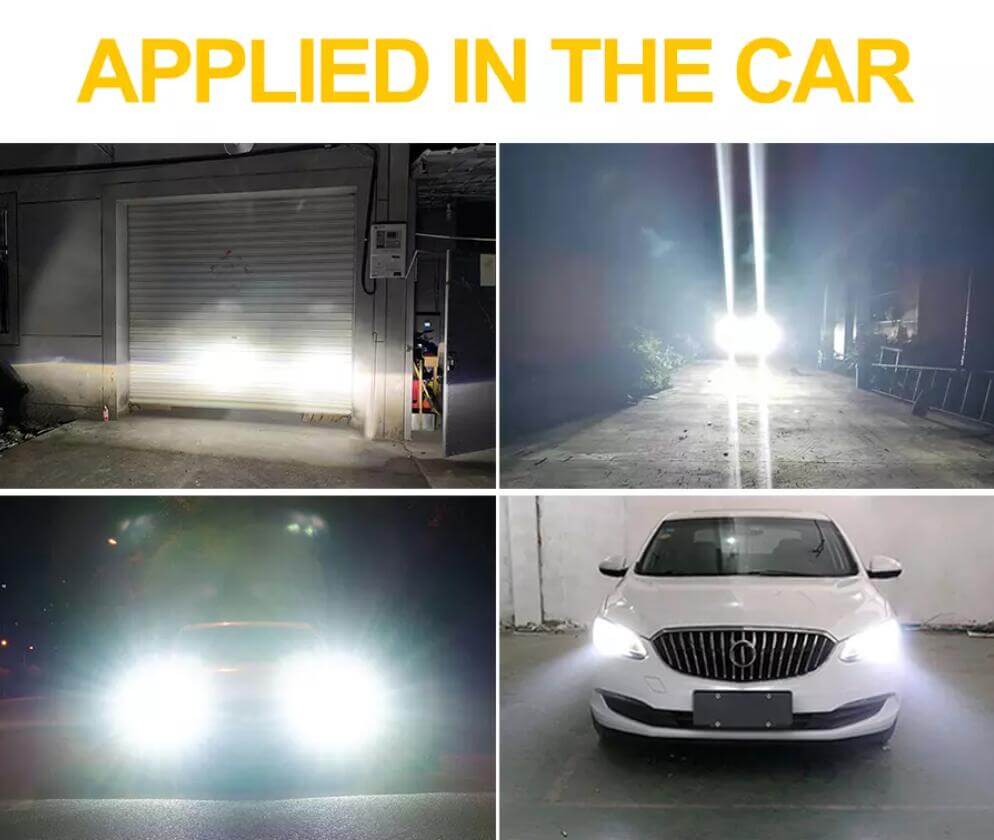 H4 Tr&ecirc;s cores l&acirc;mpada de farol de LED com mini aplica&ccedil;&atilde;o de lente de projetor jg-y6