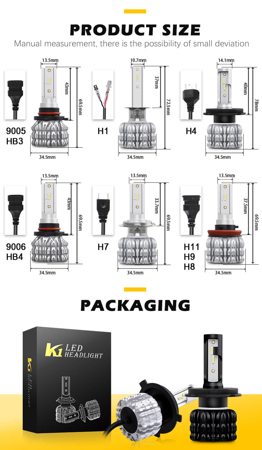 Fanless-cree-chip-led-farol-bulbo-2020-JG-K1