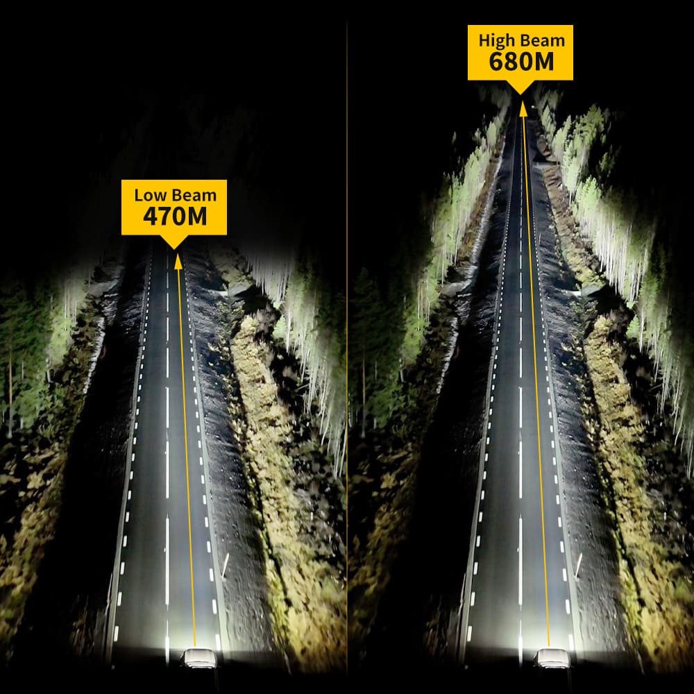 Luz de condução redonda anti-reflexo de 9 polegadas com branco e âmbar DRL-D091-6